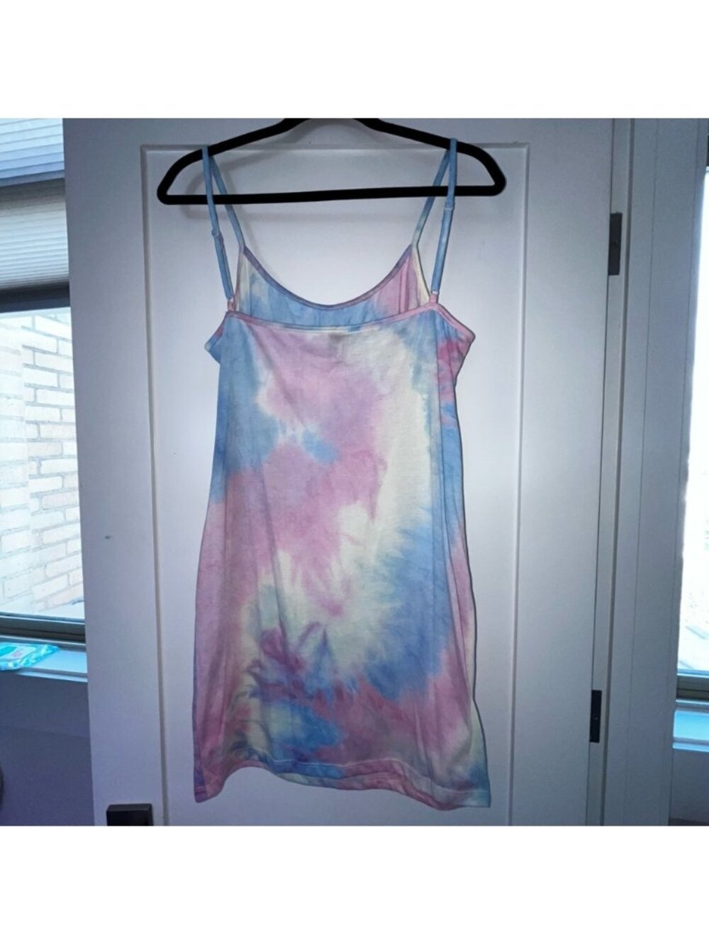 Long Tank Top/Mini Dress Cotton Candy Color Adjustable Straps - Picture 3 of 9